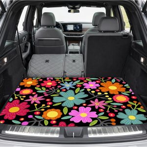Multicoloured Flower Car Boot Mat