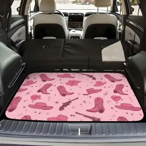 Pink Cowgirl Boots Trunk Mat