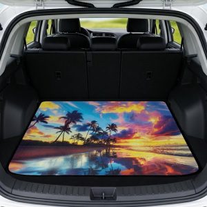 Tropical Palm Print Cargo Liner